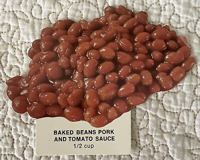 #ad Vintage Baked Beans Cutout Food Die Cut Scrapbook School Nutrition 1974 $3.48