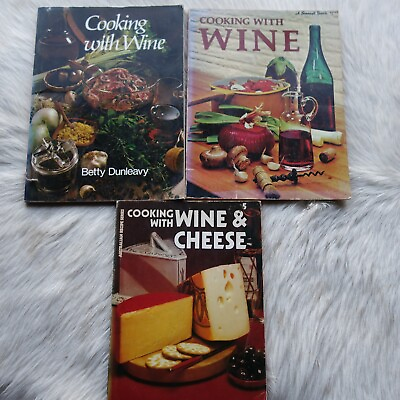 #ad Betty Dunleavy COOKING WITH WINE Lot Wine Recipes Lot Cheese Recipe Lot Cookbook AU $77.77