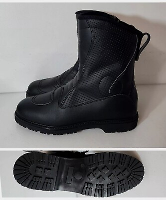 #ad SIDI Rare* Sidi Traffic 2 Air Motorcycle Boots Men’s Black Leather Boots LkNew $190.01
