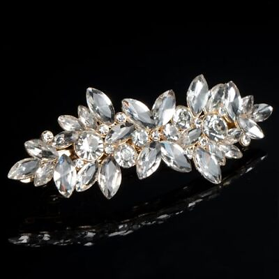 #ad Rhinestones Bridal Hair Clips Crystal Glass Barrette French Wedding Hairpins ... $15.71
