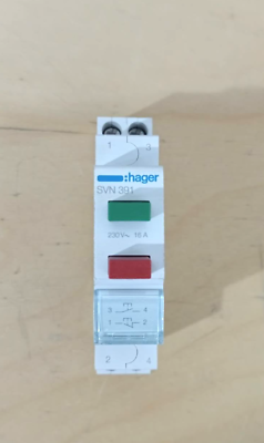 #ad hager SVN 391 Push button switch double 16A 1Z 1R green red $89.00