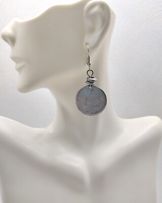 #ad Geometric Silver Toned Circle Dangle Drop Earrings Jewelry Gift $22.99