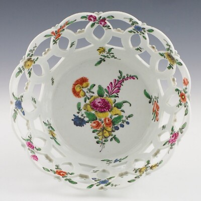 #ad First Period Worcester Porcelain Pierced Basket c1770 GBP 535.00