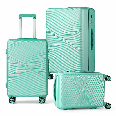 #ad 3 Piece Set Luggage Suitcase Spinner Hardshell Lightweight TSA Lock 20in24in28in $85.99