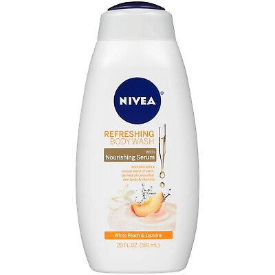 #ad NIVEA White Peach and Jasmine Body Wash with Nourishing Serum 20 Fl Oz $7.17