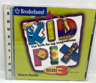 #ad Broderbund: Kid Pix Deluxe 3 PC Mac CD ROM 2000 AU $18.95