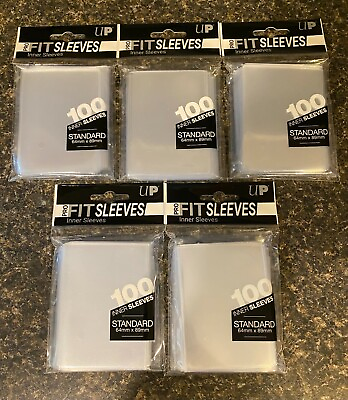 #ad Ultra Pro PRO Fit Standard Size TOP LOAD Inner Card Sleeves 500 Total Sleeves $23.89