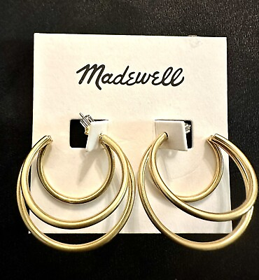 #ad Madewell Triple Hoops Vintage Gold $49.00