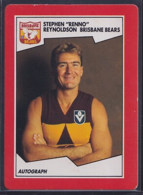 #ad 1989 Scanlens VFL Football Trading Card #142 Stephen Reynoldson Brisbane Bears AU $3.00