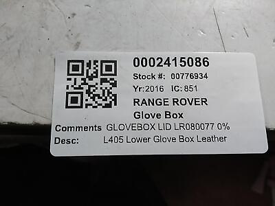 #ad LAND ROVER RANGE ROVER GLOVE BOX TDV6 VOGUE 5 Door Estate LR080077 12 21 GBP 35.00