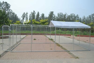 #ad Backyard Dog Kennel Outdoor Pet Pen Chain Link Fence House Large Cage 10#x27;x20#x27;x6#x27; $553.46