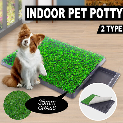 #ad 2 Size Pet Potty Trainer Grass Mat Dog Puppy Training Pee Patch Pad Toilet $29.99