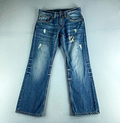 #ad Machine Mens Jeans Blue Tag Size 30x30 31x29 Bootcut Distressed Medium Wash $18.78