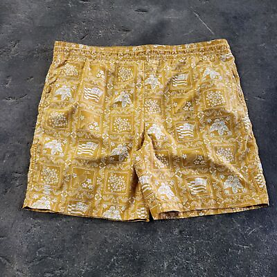 #ad Reyn Spooner Shorts Size 40 Yellow Floral Casual Hawaiian Summer Beach Tag M $44.00