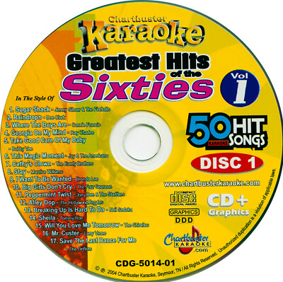 #ad THE SIXTIES HITS KARAOKE CHARTBUSTER 5014 CDG NEW 3 DISC IN WHITE SLEEVES $17.99