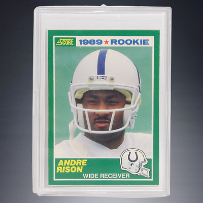 #ad VINTAGE SCORE 1989 INDIANAPOLIS COLTS ANDRE RISON ROOKIE CARD #272 IN SNAP CASE $1.95