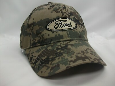 #ad Ford Digital Camo Hat Camouflage Hook Loop Baseball Cap $19.99