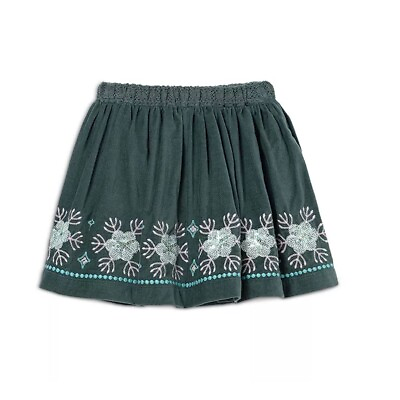 #ad New Peek Kids Girls#x27; Size 8 Embroidered Sequin Skirt Little Kid Big Kid $28.00