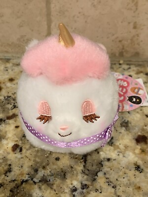 #ad 3” Squishy Pink Round Unicorn Amuse Amufun Cute New $13.50