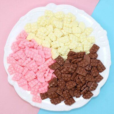20Pcs Nail Cute Charms Resin Chocolate Shaped Resin Large Rhinestone For Acrylic $7.41