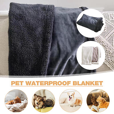 #ad Waterproof Dog Blanket Double Layer Thick Warm Small Blanket Washable Soft Plush $11.99