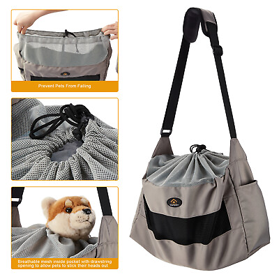 #ad Pet Sling Mesh Bag Carrier Dog Cat Shoulder Bag Backpack Travel Tote Carry Pack $29.99