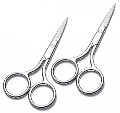 #ad Small Brow Scissors 2 Pack Little Sharp Precise Detail Snips for Cutting Nose $8.75