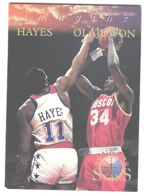 #ad 1996 97 Topps Stars Hakeem Olajuwon Elvin Hayes #I 5 Imagine $3.99