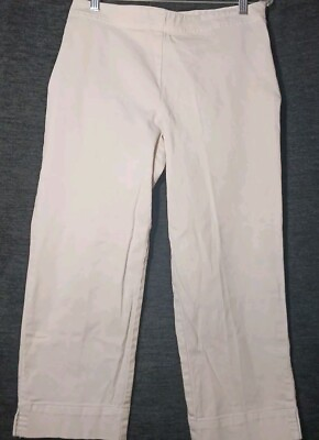#ad Tommy Hilfiger Woman’s Size 8 White Capri Jeans Zip Side Vintage $9.99