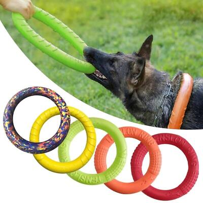 #ad Dog Toys Pet Flying Discs Dog Training Ring Puller Durable Dogs Floating Puppy B $19.99
