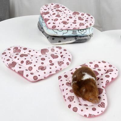 #ad Hamster Nest Mat Blanket Heart Plush Warm Small Animal Bed Pad Guinea Pig Sle C $4.36