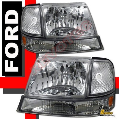 #ad 98 99 00 Ford Ranger Headlights amp; Parking Signal Bumper Lights RH LH $134.00