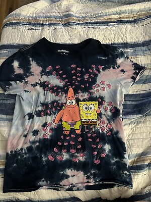#ad Nickelodeon SpongeBob SquarePants T Shirt Men’s Large Patrick Star Tie Dye $9.99