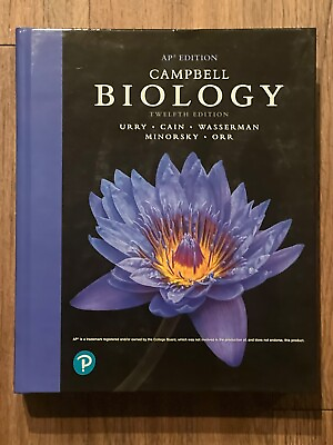 #ad Campbell AP Biology 12th Edition Textbook LIKE NEW $140.00