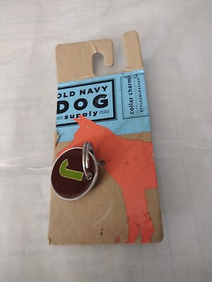 #ad Old Navy Brand Dog Supply Tag quot;Jquot; Collar Charm NEW $8.99
