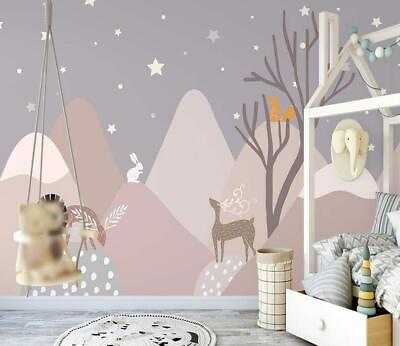 #ad 3D Gentle Pink Mountains O332 Wallpaper Wall Murals Removable Wallpaper Romy AU $376.99