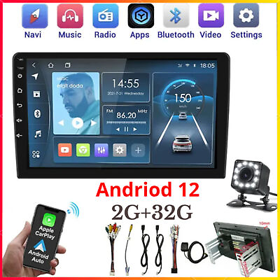 #ad 10Inch Double 2 Din Car Stereo Radio Android GPS Wifi Touch Screen MP5 Player BT $74.58