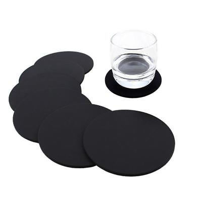 #ad #ad Silicone Drink Coasters Cup Mat Cup Costers Tableware Black with holder Set of 6 $8.00