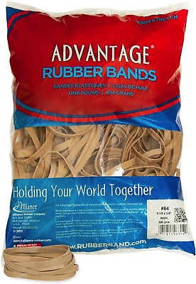 #ad #ad Alliance #64 3 1 2quot;x1 4quot; Commercial Grade Rubber Bands 1lb Bag Approx 320ea $8.99