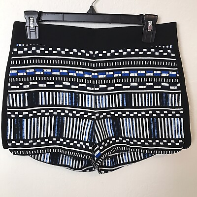 #ad J. Crew womens Shorts Size 2 Aztec Print Flat Front Side Zip Boho Pull On $6.80