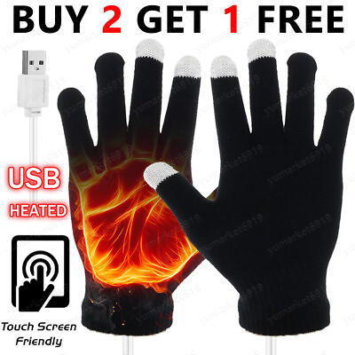 #ad Electric USB Heated Gloves Winter Warming Thermal Ski Snow Hand Warm Windproof $8.94
