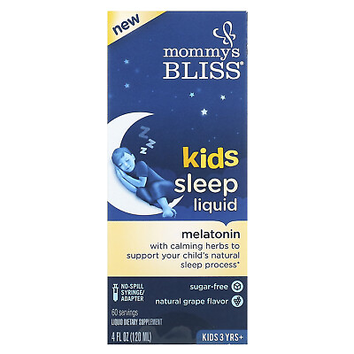 #ad Kids Sleep Liquid Melatonin Kids 3 Yrs Natural Grape 4 fl oz 120 ml $13.74