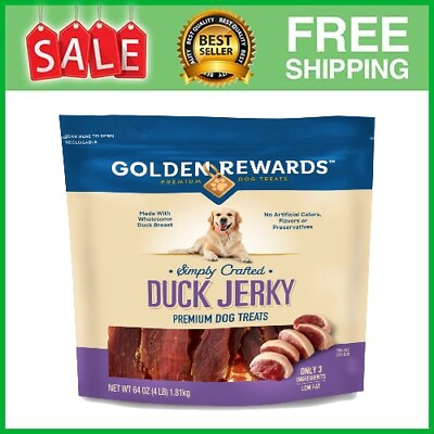 #ad Golden Rewards Duck Flavor Premium Dry Jerky Healthy Treats for All Dogs 64oz $34.47