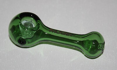 #ad 4quot; GREEN HORNET Glass Tobacco Smoking Glass Pipe w built in screen $16.95