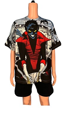 #ad Mens Marvel UNGUIDED IMAGERY NIGHT CRAWLWER AOP Shirt $85.00