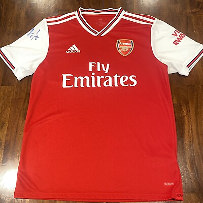 #ad Adidas Arsenal Mens 19 20 Home Jersey Red White Soccer Medium SIGNED $49.99