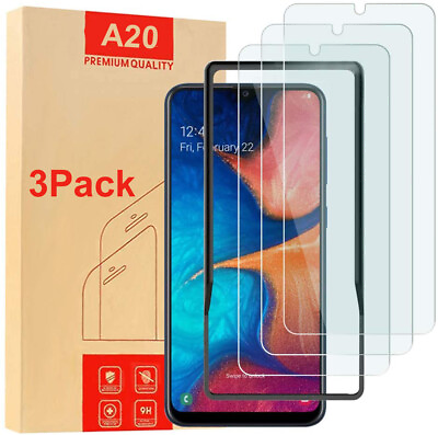 #ad 3 Pack Tempered Glass Premium Screen Protector For Samsung Galaxy A20 A30 A50 $6.99