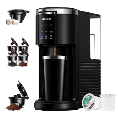 #ad 2023 New 3 in 1 Single Serve Coffee Maker for K Cup Pods amp; Ground Coffee amp; Teas $105.59