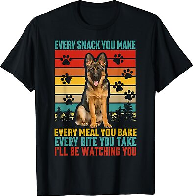 #ad Retro German Shepherd Dog Funny Activities Matching Dog Love Unisex T Shirt $21.95