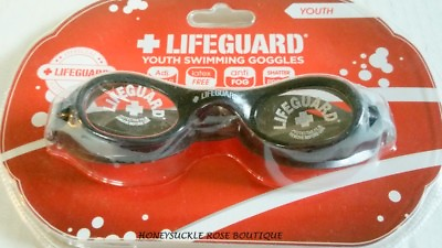 #ad LIfeguard :Youth Swimming Goggles Adj Strap Anti Fog Shatter Proof Water Sports $2.25